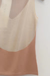 SWAYING/KNIT fake two-piece see-through vest SW24SS1T40 apricot PS74